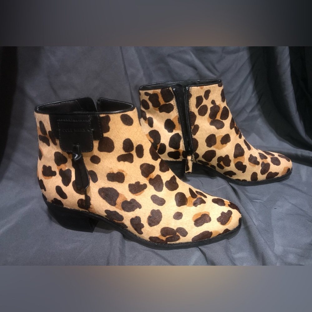 Cole Haan Womens Size  7B Joanna Calf Hair Jaguar Bootie NEW!